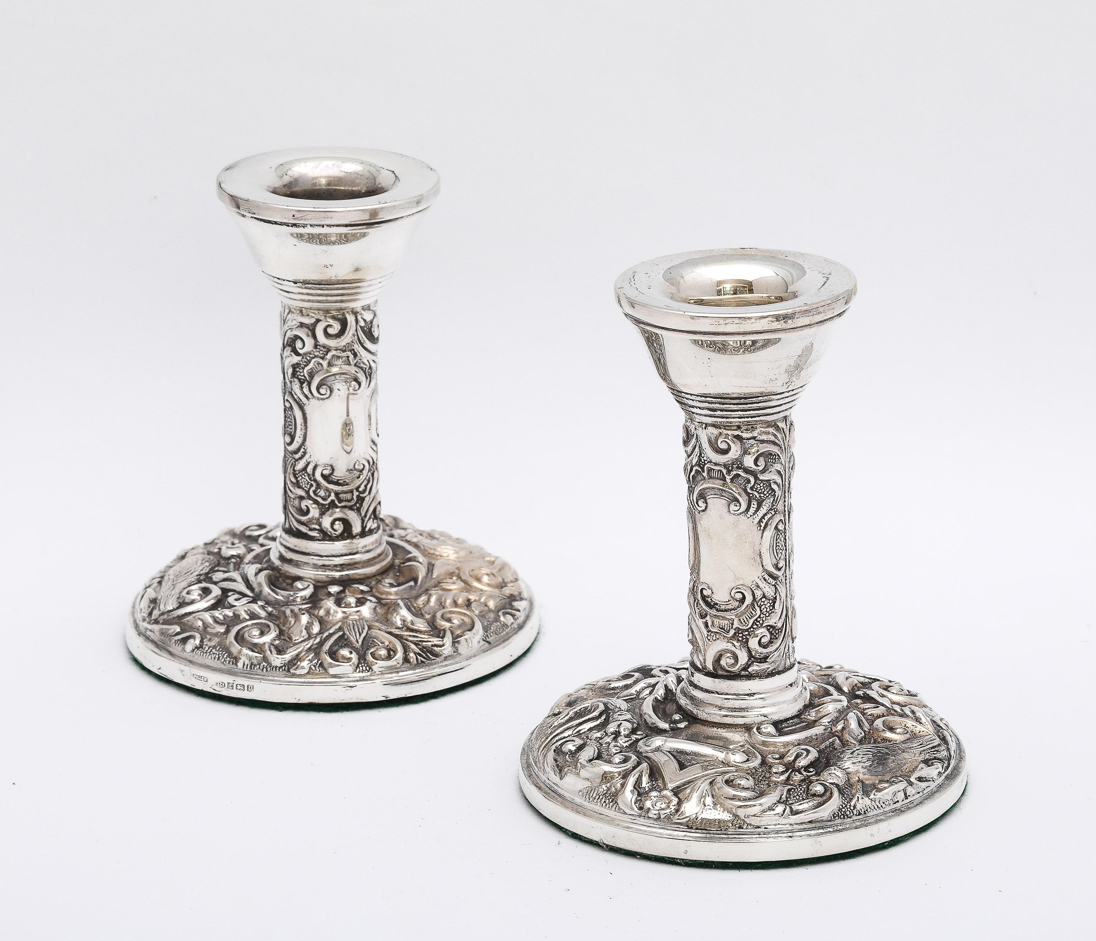 Victorian-Style Pair of Sterling Silver Candlesticks 2