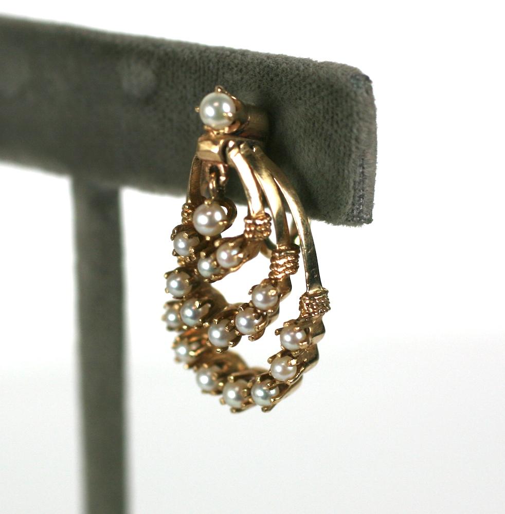 Viktorianische Perlen-Ohrringe im viktorianischen Stil im Zustand „Hervorragend“ im Angebot in New York, NY