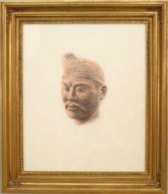 Victorian Style Portrait of Asian Man, Late 20th Century, Paper
