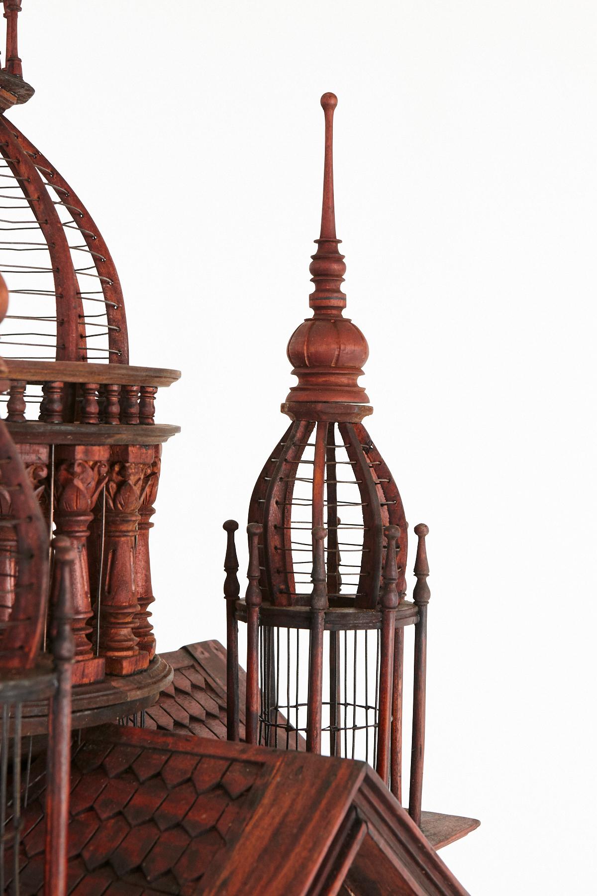 Victorian Style Raj Palace Wire Birdcage with an Abundance of Details 5