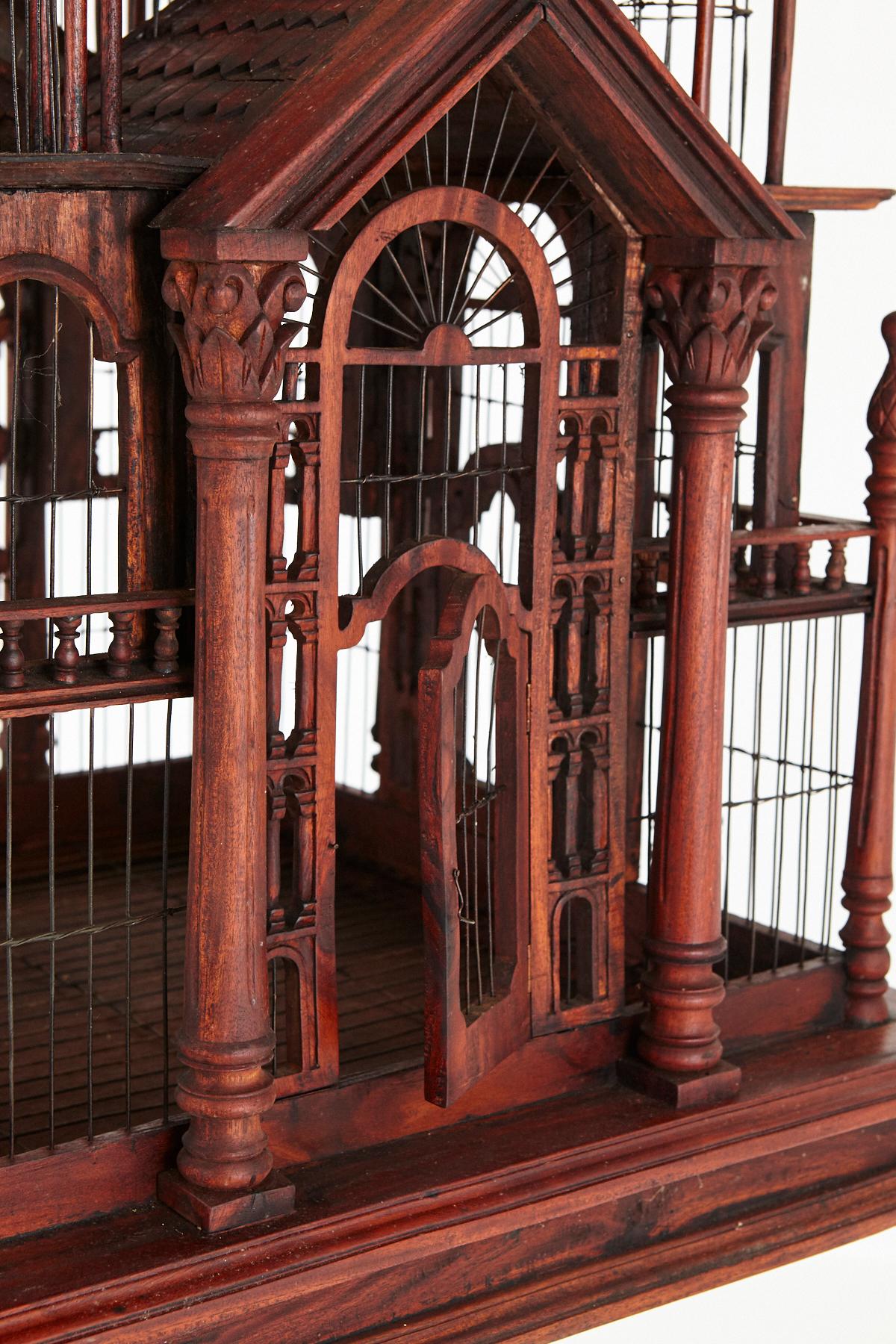 Victorian Style Raj Palace Wire Birdcage with an Abundance of Details 6