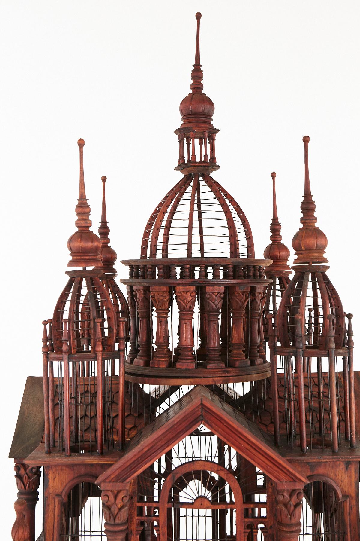 Victorian Style Raj Palace Wire Birdcage with an Abundance of Details 1