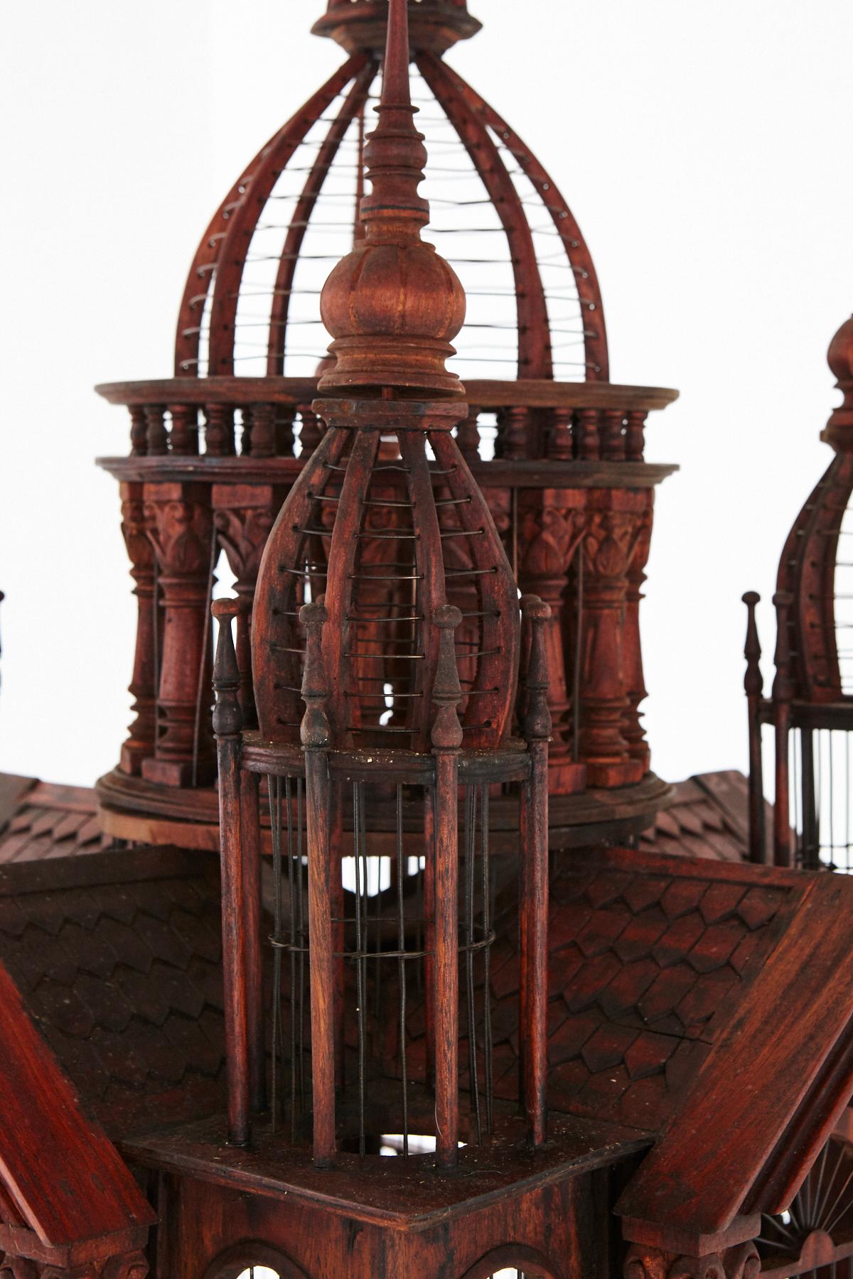 Victorian Style Raj Palace Wire Birdcage with an Abundance of Details 3