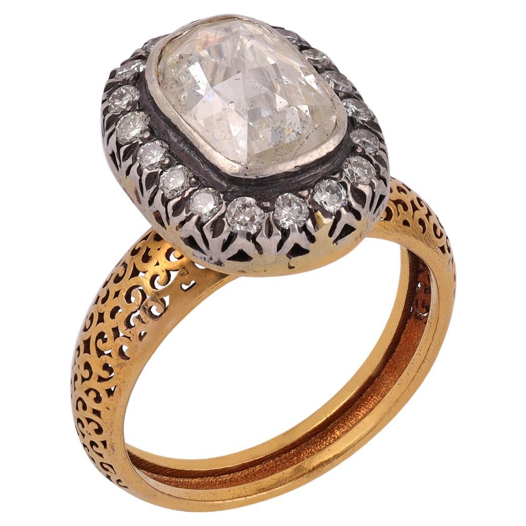  Rose Cut Diamond  Victorian Style Ring For Sale