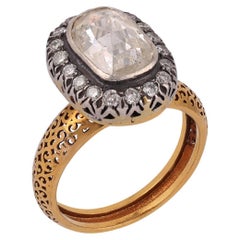  Diamant im Rosenschliff  Ring im viktorianischen Stil