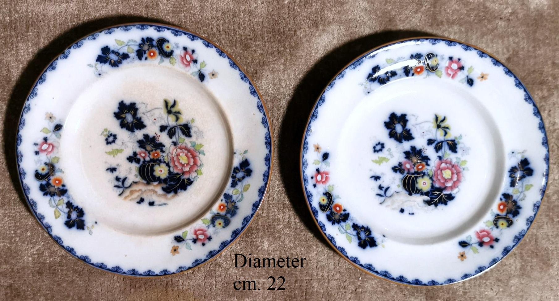 Estilo Victoriano Set 4 Platos Ingleses Transferware Decoraciones Marca Armas Reales en venta 3