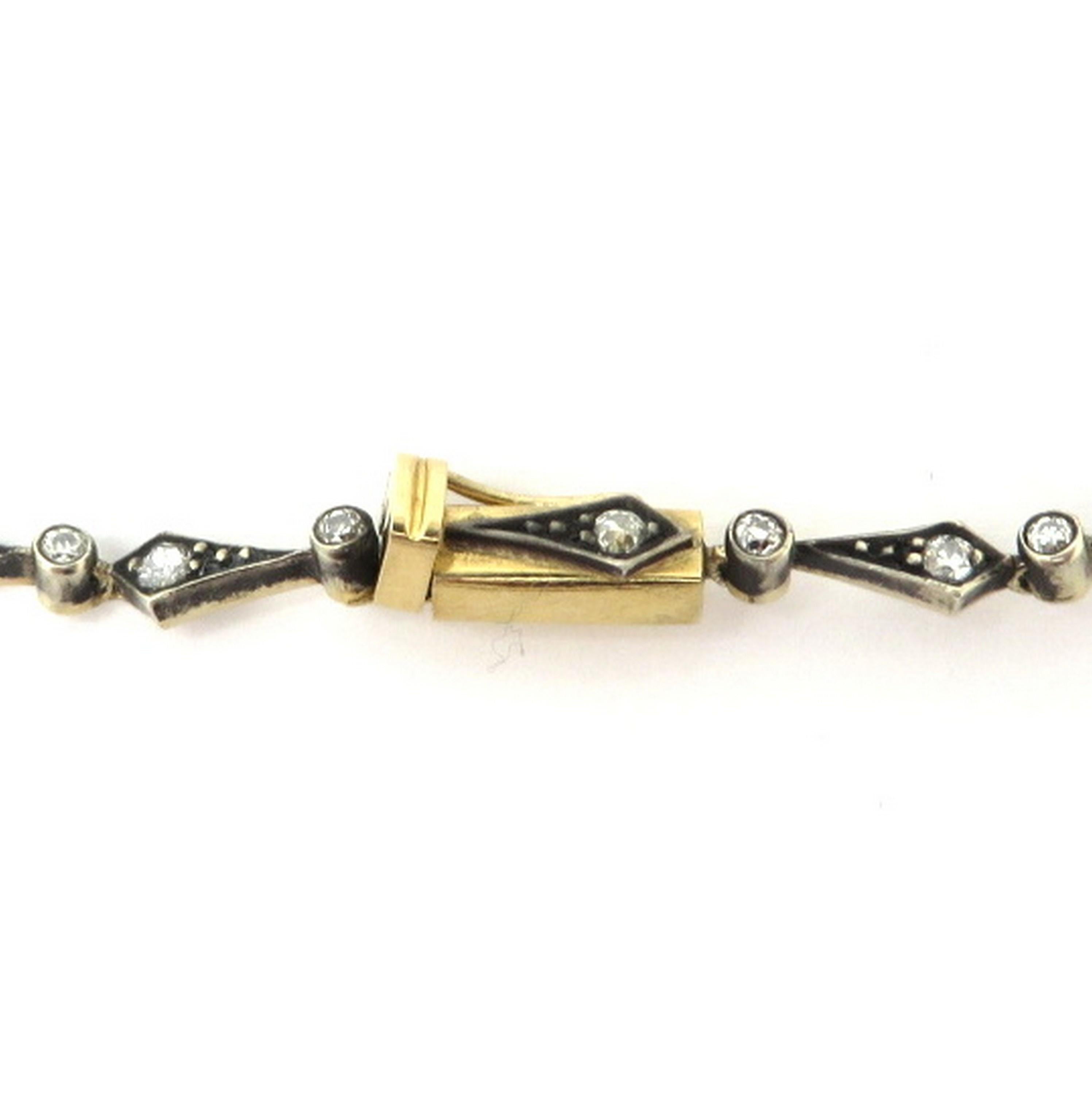 Halskette im viktorianischen Stil aus Silber und 18 Karat Gelbgold mit geblümtem Rubin und Diamanten im Angebot 2
