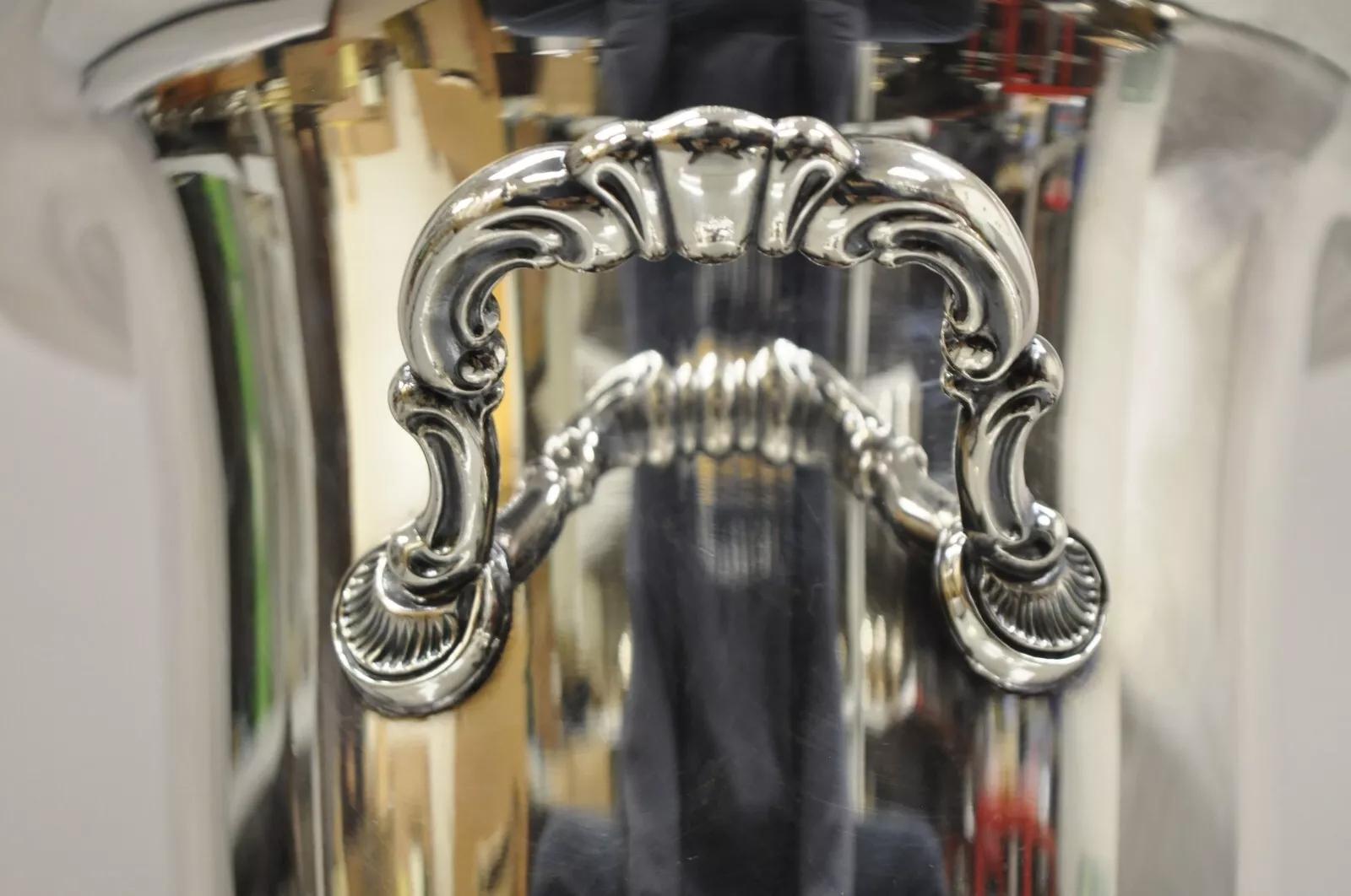 20th Century Victorian Style Silver Plated Footed Trophy Cup Champagne Chiller Ice Bucket