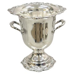 Vintage Victorian Style Silver Plated Footed Trophy Cup Champagne Chiller Ice Bucket