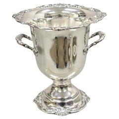 Victorian Style Silver Plated Footed Trophy Cup Champagne Chiller Ice Bucket