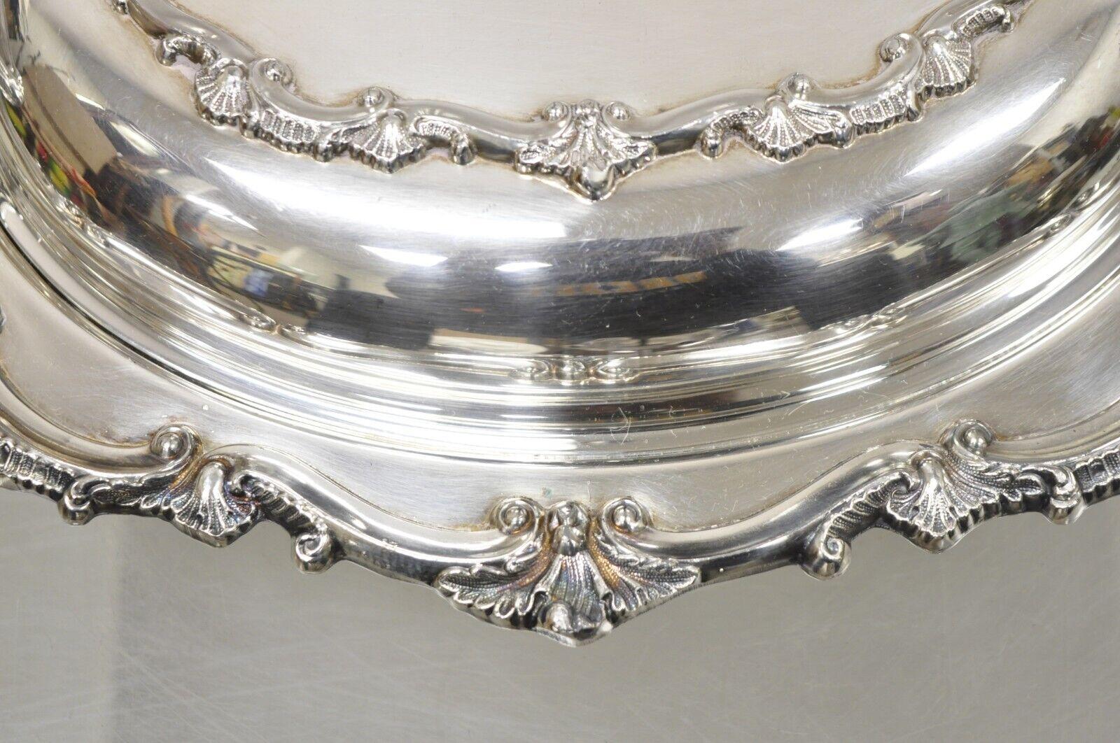 20th Century Victorian Style Silver Plated Lidded Ornate Serving Dish Bristol Silver by Poole For Sale