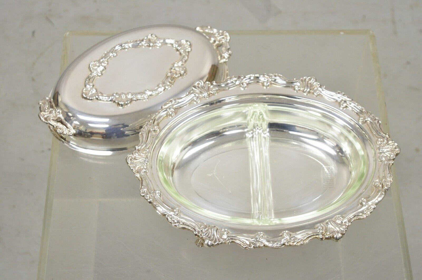 Victorian Style Silver Plated Ornate Lidded Twin Handle Vegetable Serving Dish For Sale 2