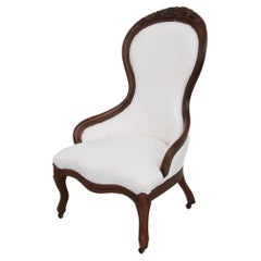 Victorian Style Spoon Back Parlor Lounge Chair