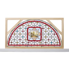 Victorian Style Stained Glass Overdoor Window