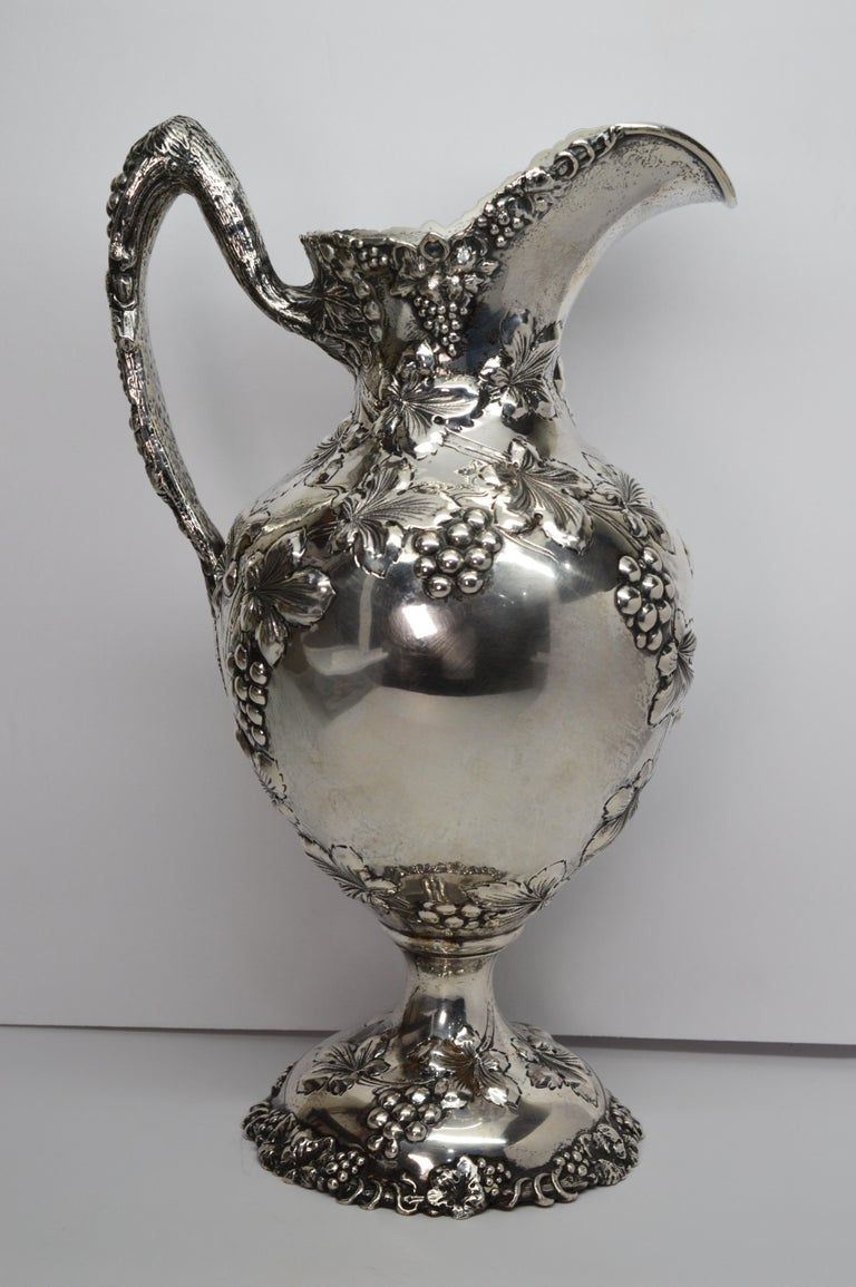Victorian Style Sterling Silver Cast Urn Decanter For Sale at 1stDibs