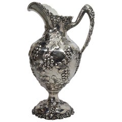 Victorian Style Sterling Silver Cast Urn Decanter