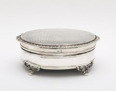 Victorian-Style Sterling Silver Jewelry/Trinkets Box  With Hinged Lid