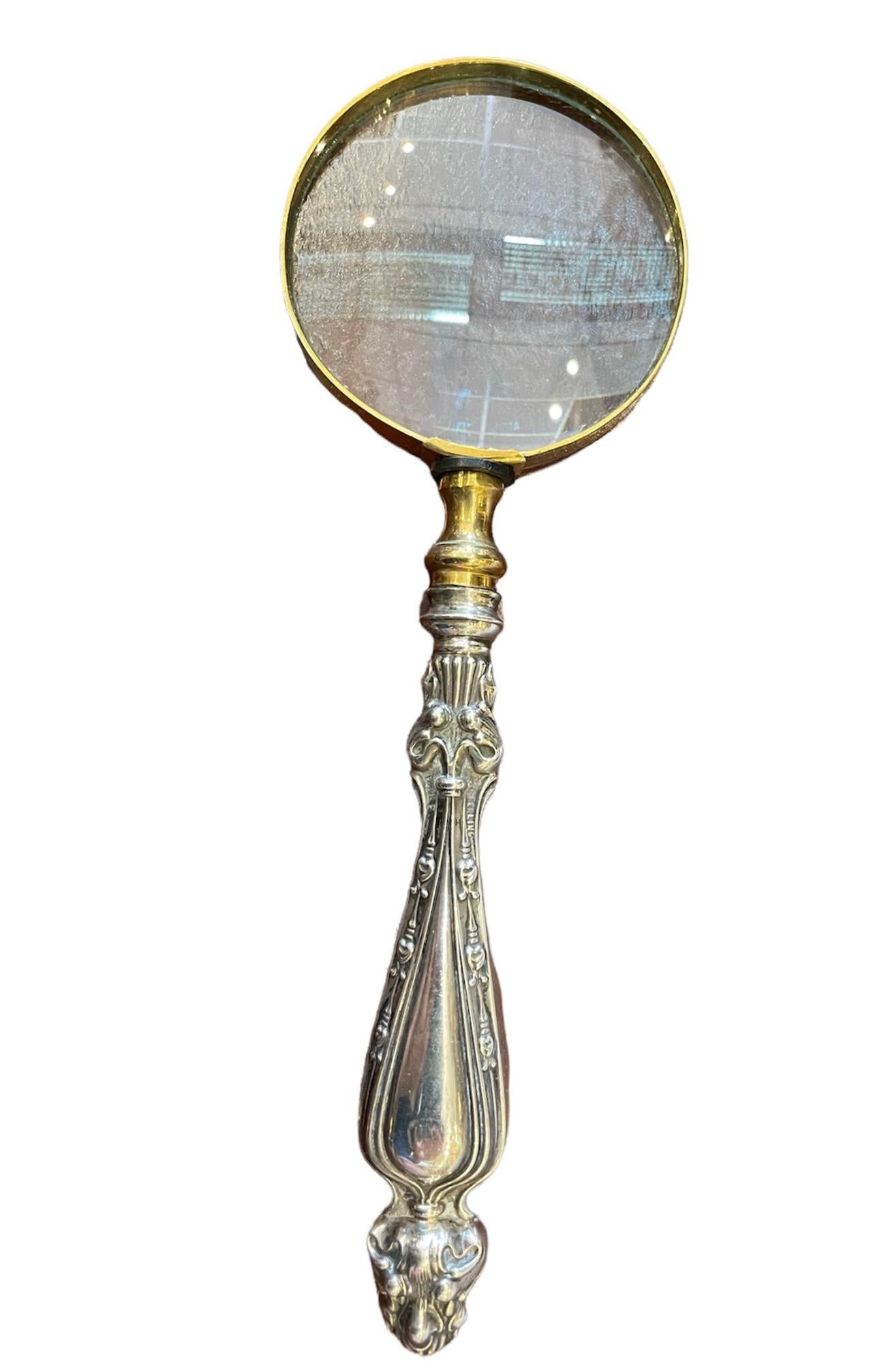 Victorian Style Sterling Silver Magnifying Glass 7
