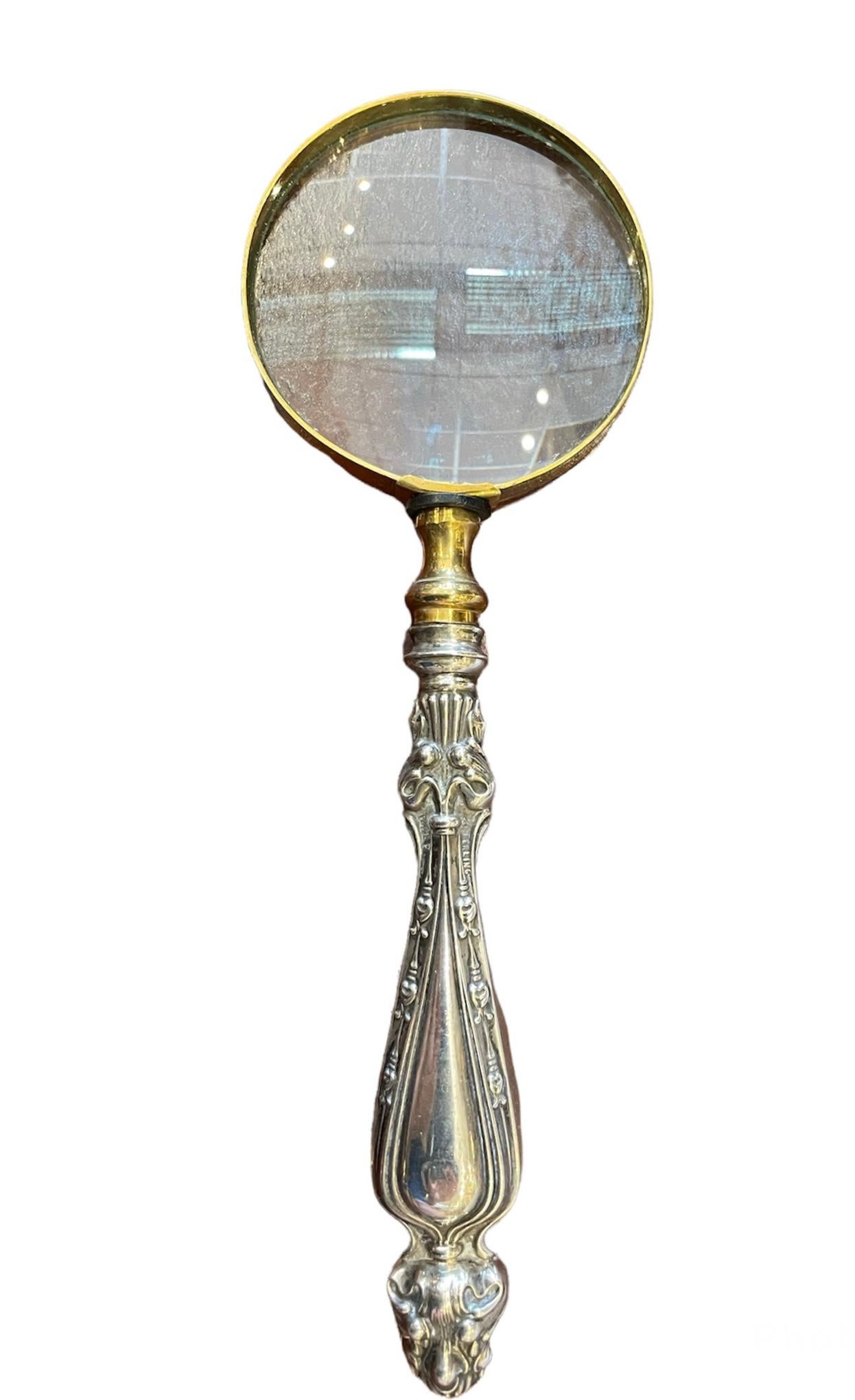 Victorian Style Sterling Silver Magnifying Glass 8