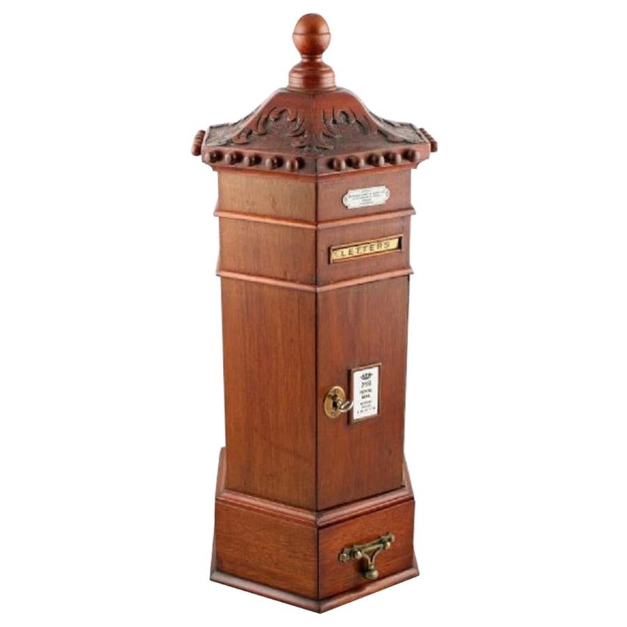 Victorian Style Table Top Letter Box, 20th Century For Sale