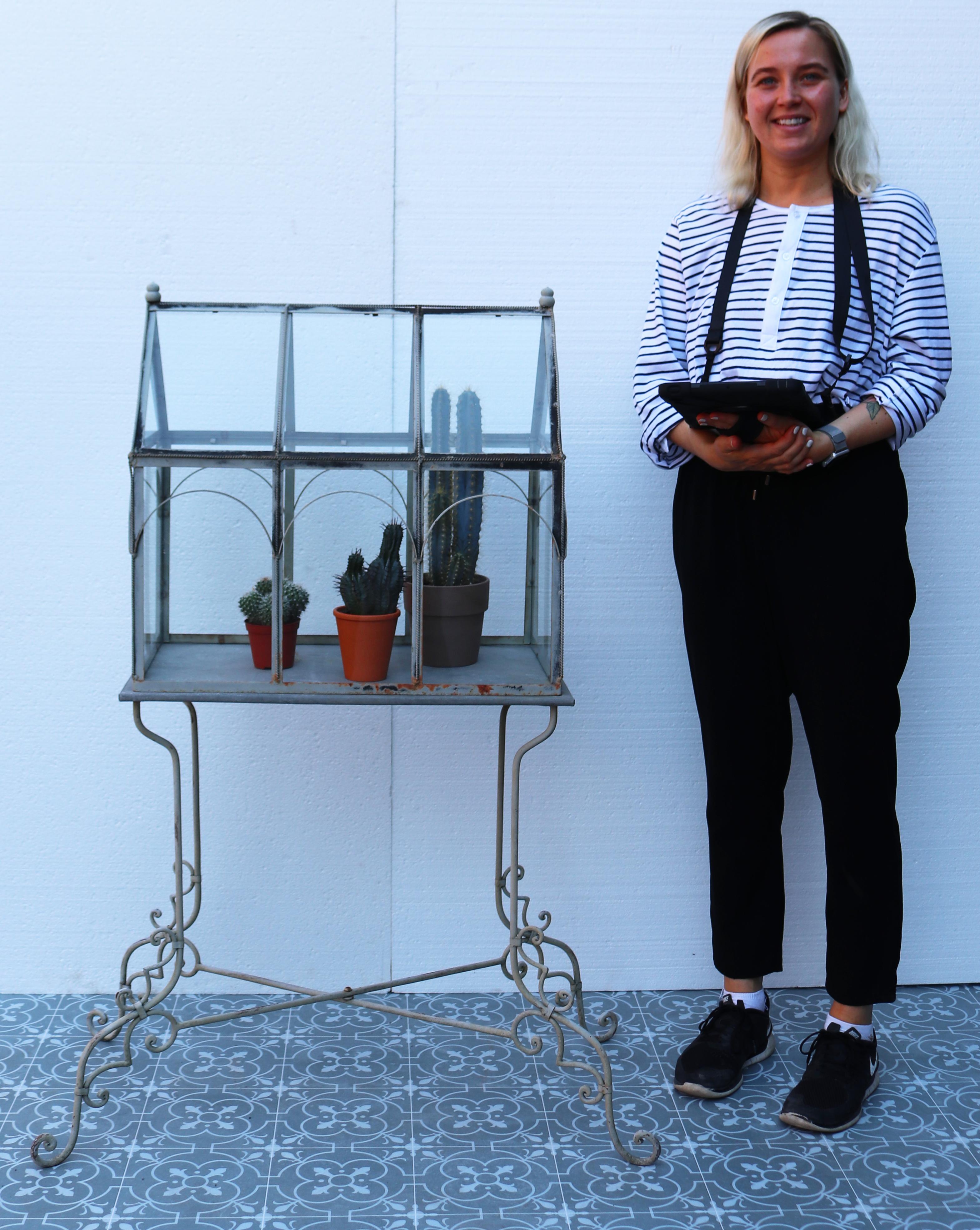 Victorian Style Terrarium with Wrought Iron Stand 6