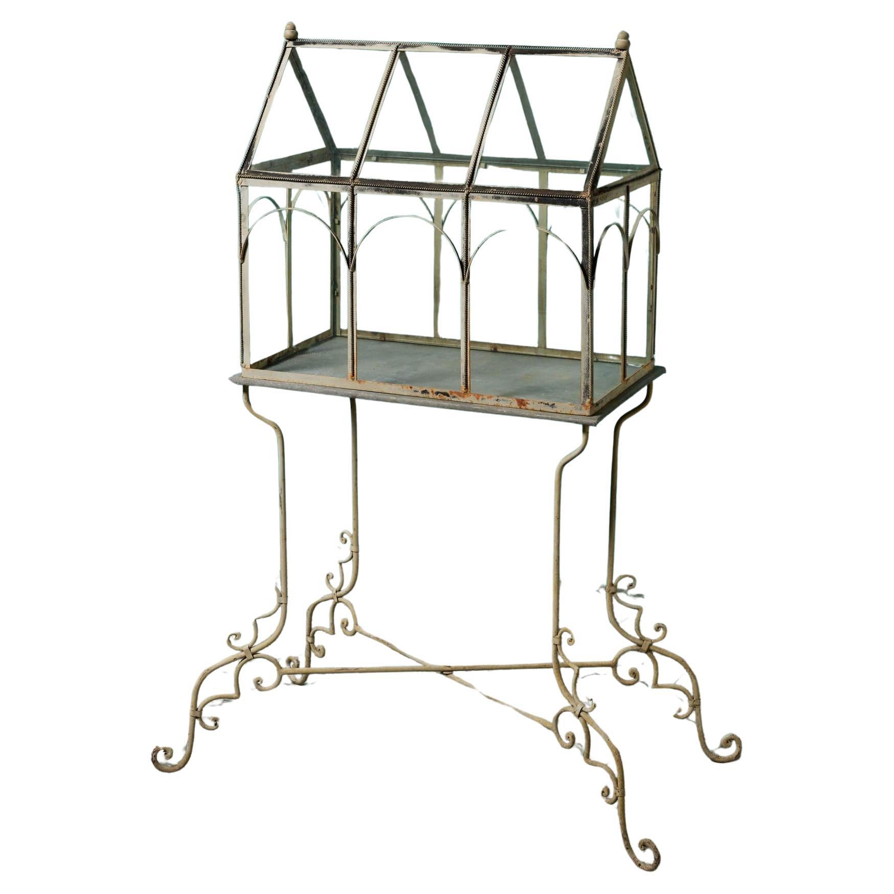 Victorian Style Terrarium with Wrought Iron Stand