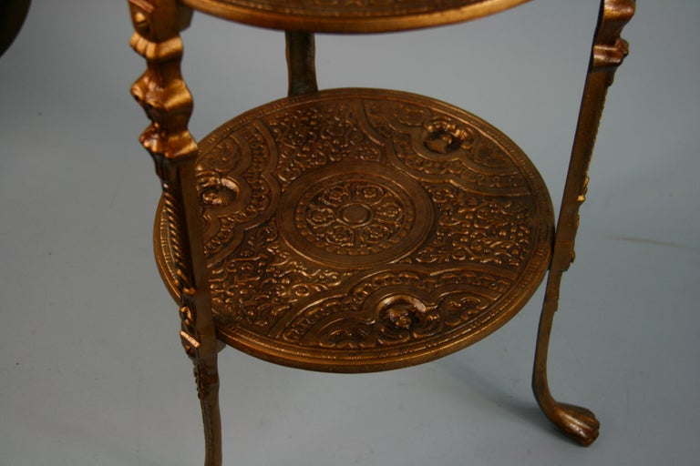 Victorian Style Three Tier Figural Shelf/Plant Stand For Sale at 1stDibs