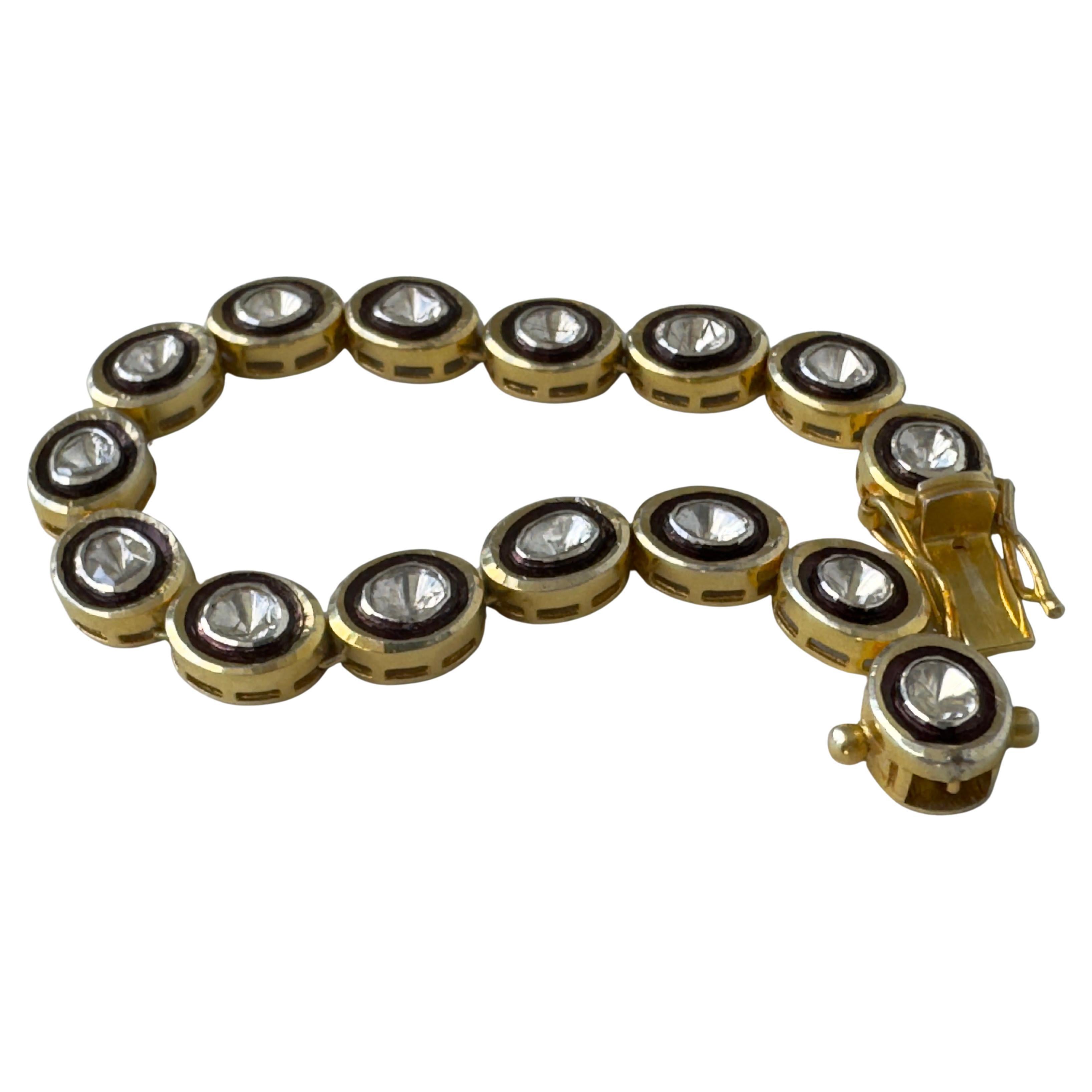 Pulsera de diamantes en bruto estilo victoriano Victoriano en venta