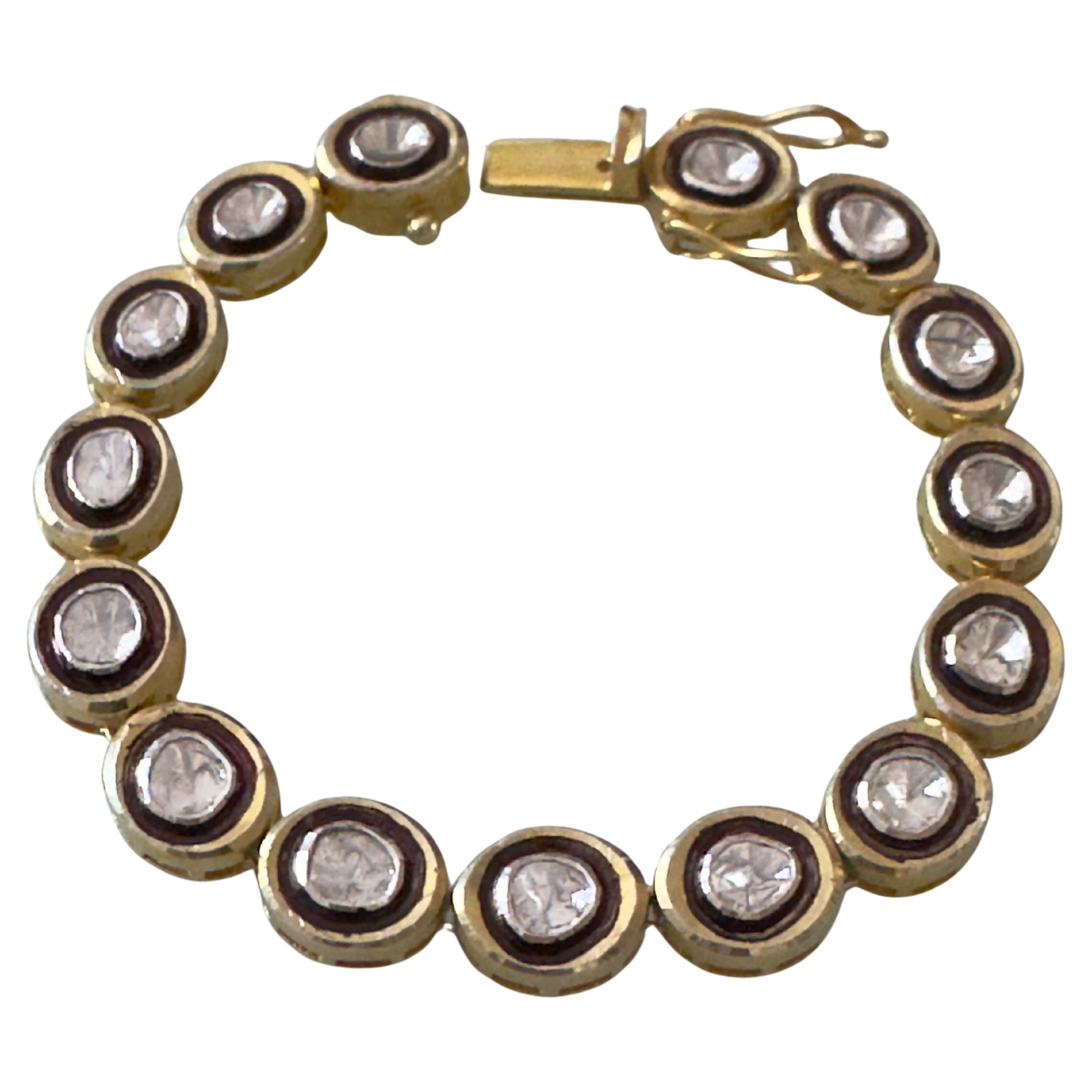 Pulsera de diamantes en bruto estilo victoriano en Nuevo estado para la venta en Lake Worth, FL