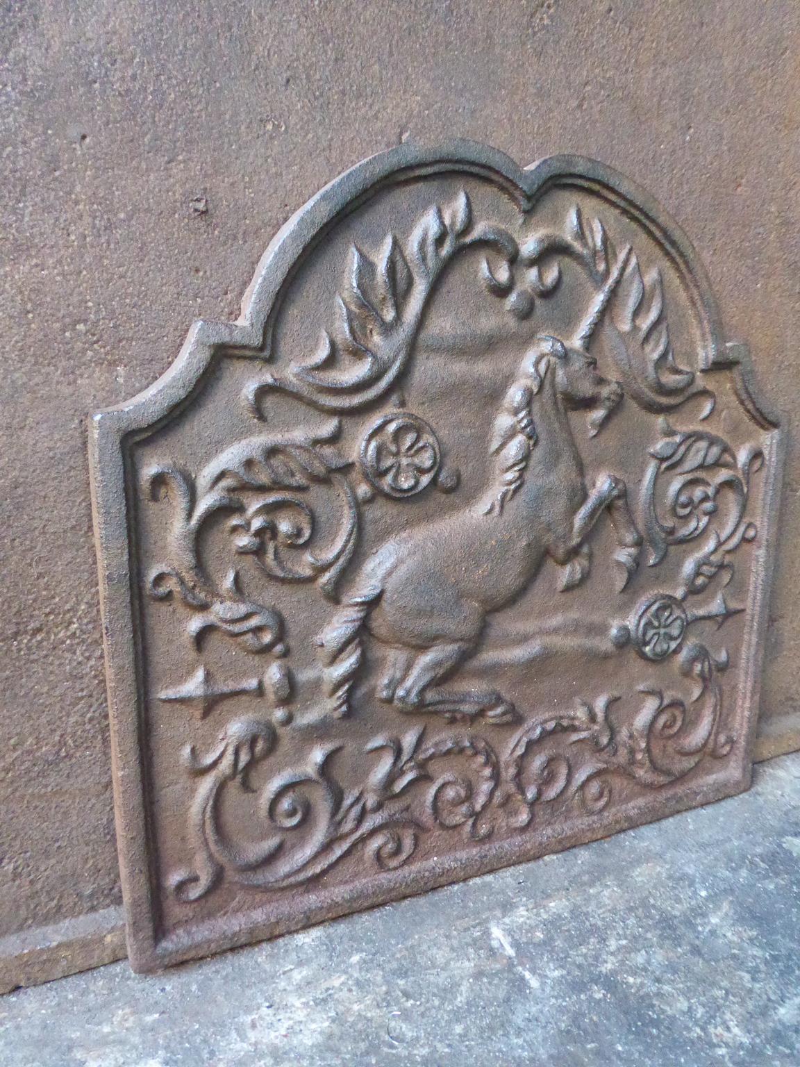 Cast Victorian Style 'Unicorn' Fireback