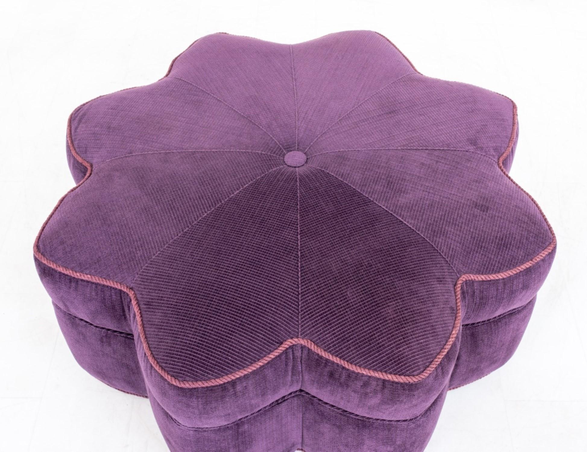 Victorian Style Upholstered Ottoman, 20th C 1