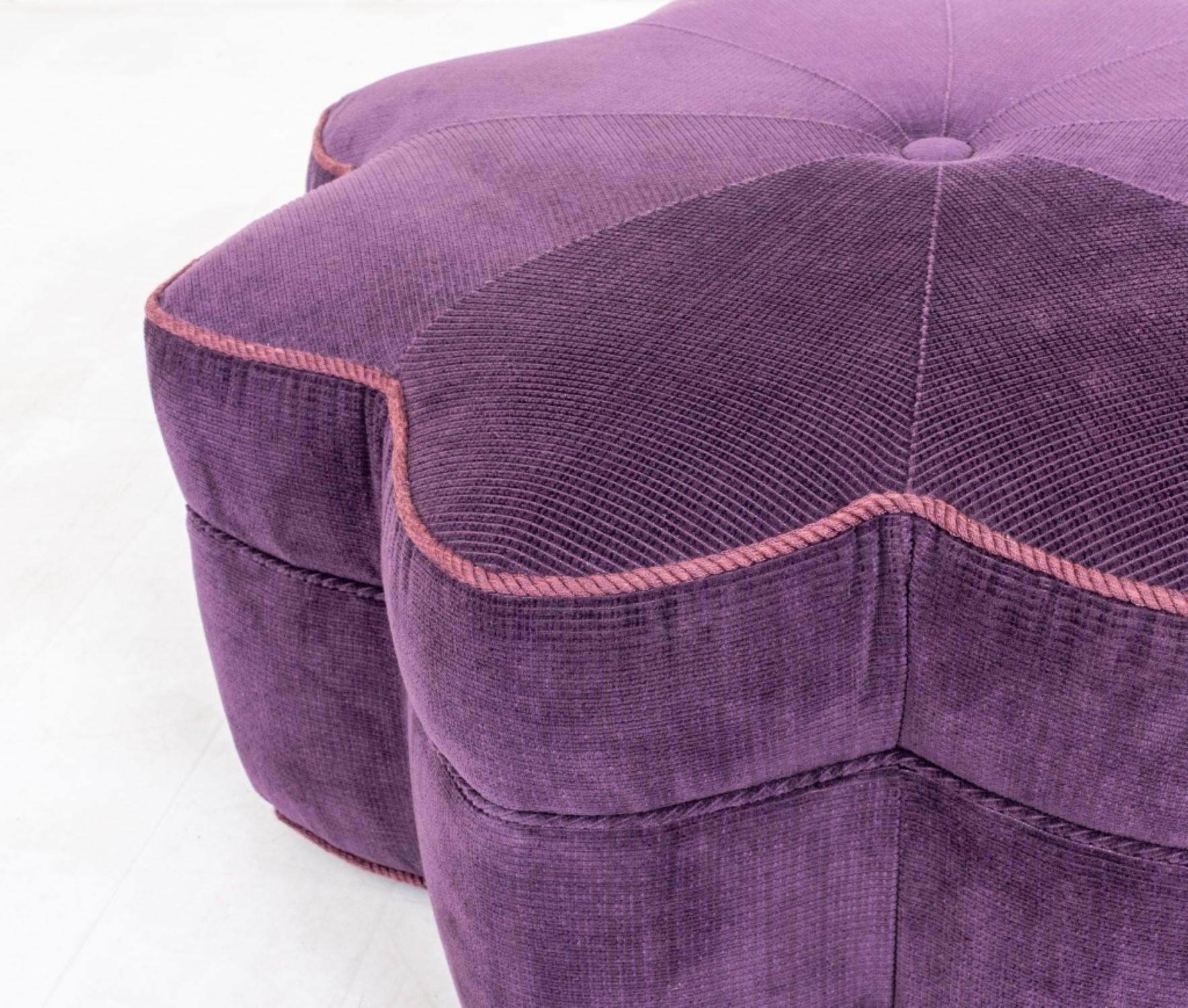 Victorian Style Upholstered Ottoman, 20th C 2