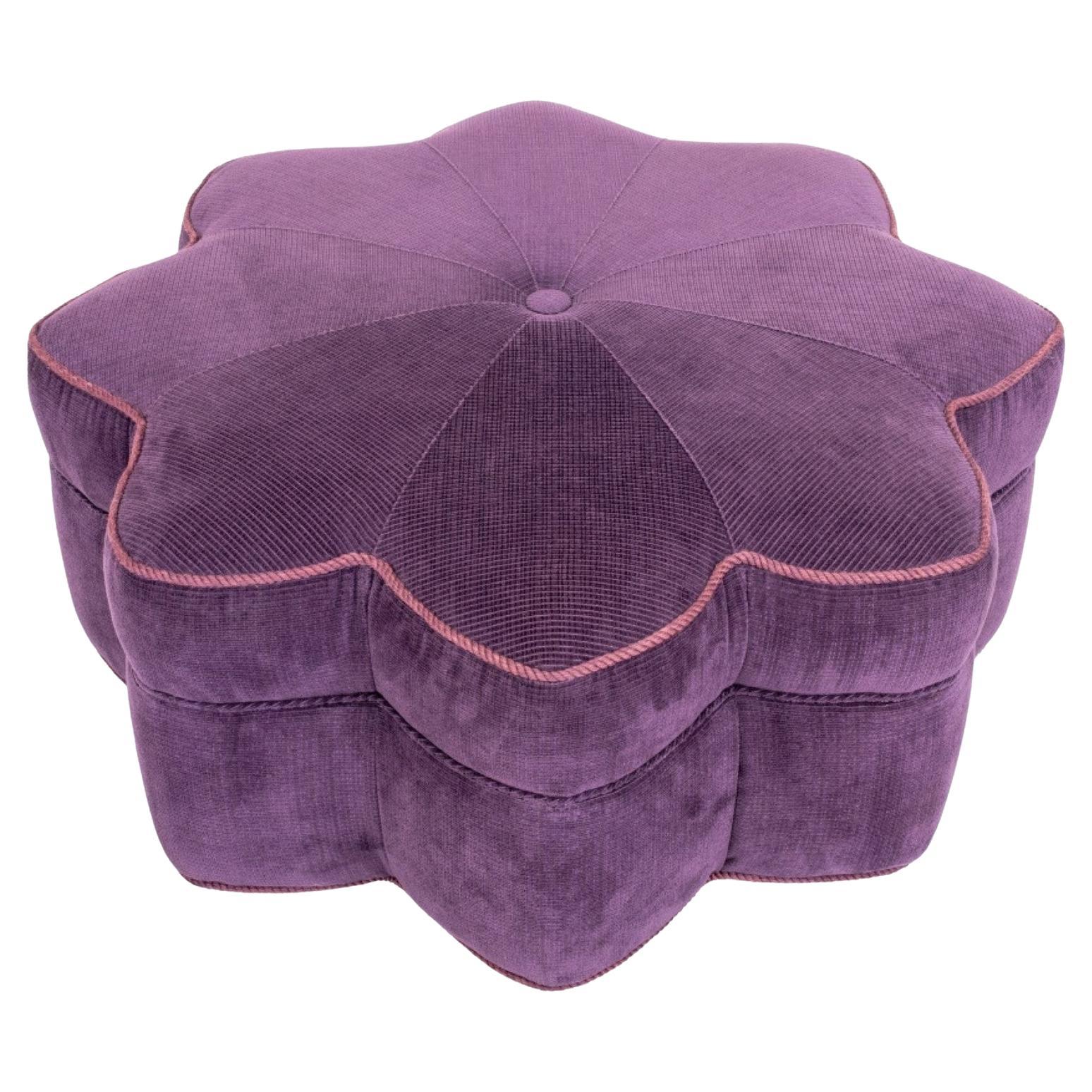 Victorian Style Upholstered Ottoman, 20th C