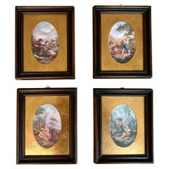 Victorian Style Retro Wall Panels in Wooden Frame, Seasons, Italy