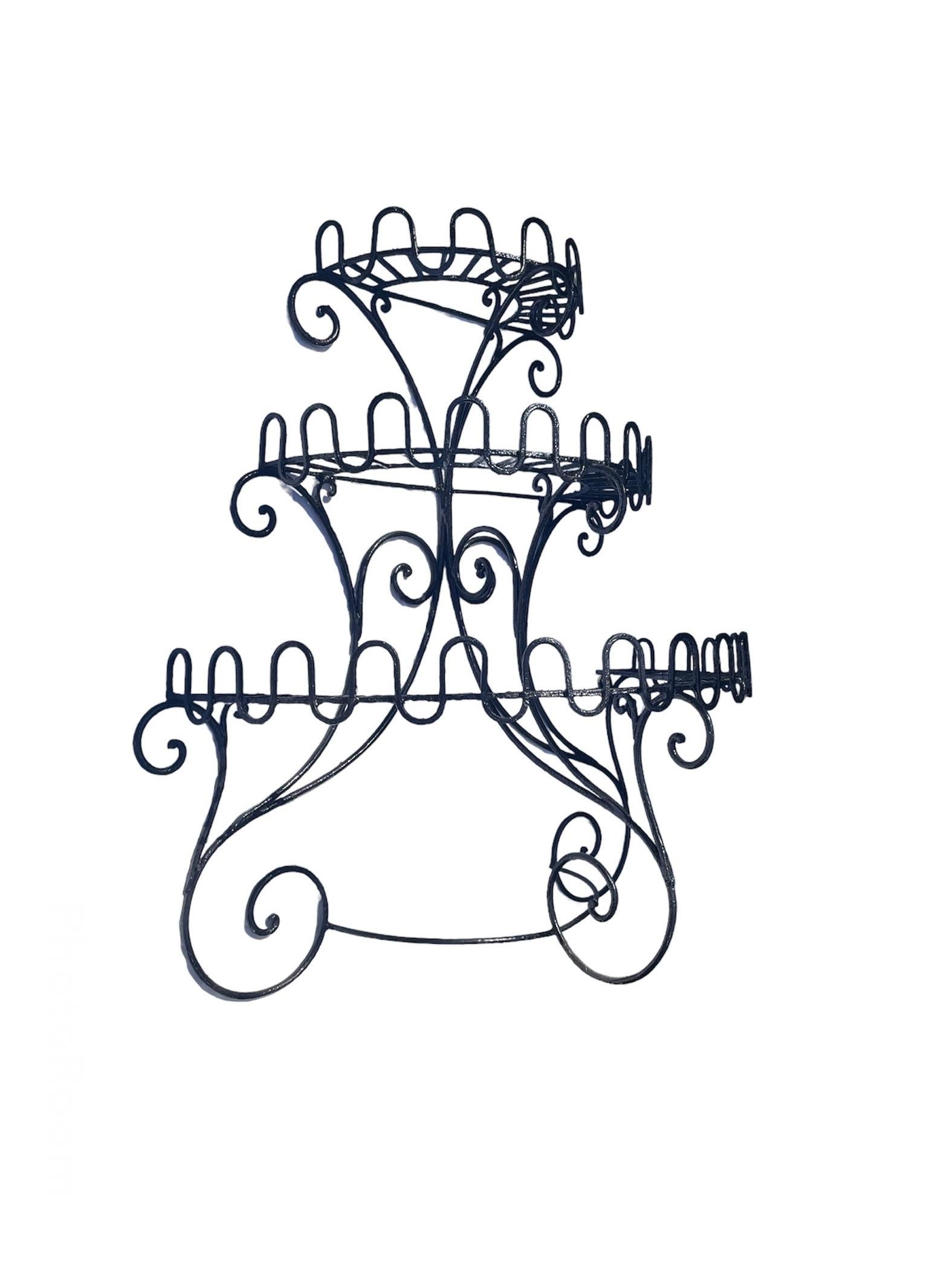 Victorian Style Wall Metal Wire Plant Rack/Shelves For Sale 7