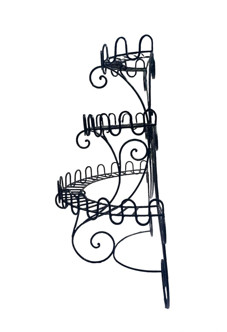 Victorian Style Wall Metal Wire Plant Rack/Shelves For Sale at 1stDibs