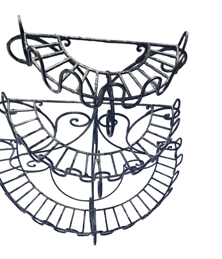 Victorian Style Wall Metal Wire Plant Rack/Shelves For Sale at 1stDibs