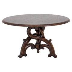 Victorian Style Walnut Circular Table Victorian Style Walnut Circular Table