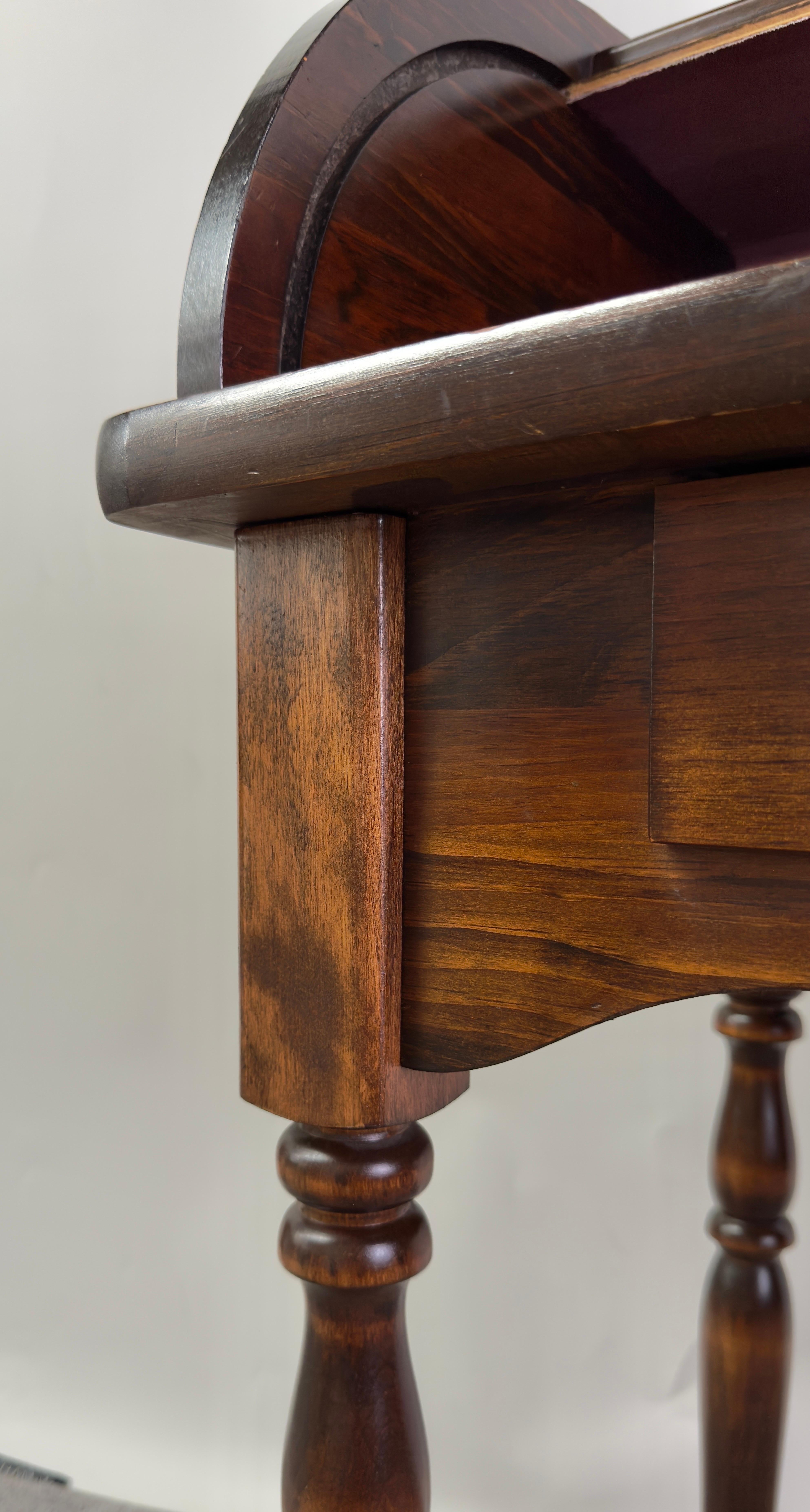 Victorian Style Walnut Roll-Top Desk with Tambour Front 9