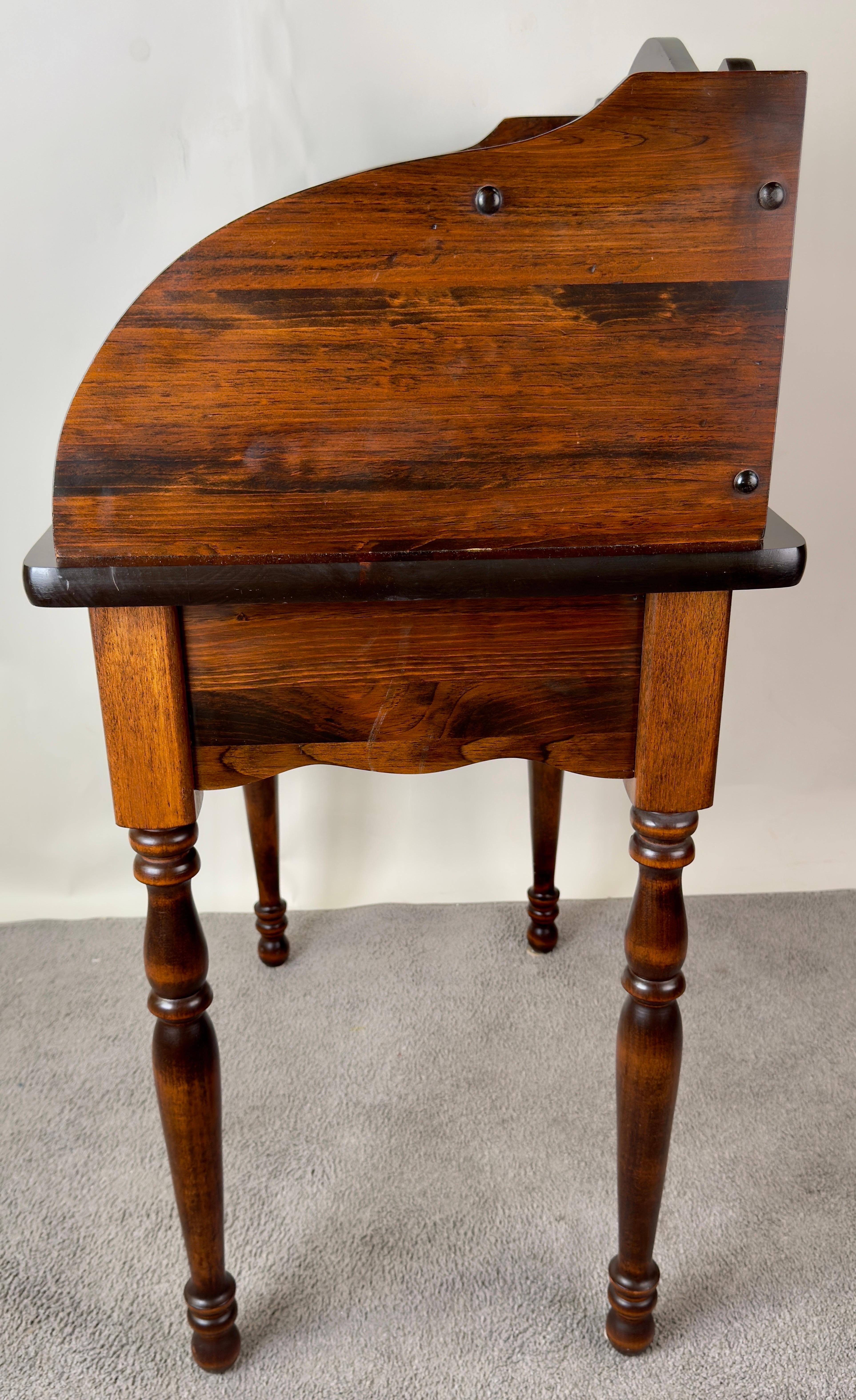 Victorian Style Walnut Roll-Top Desk with Tambour Front 3