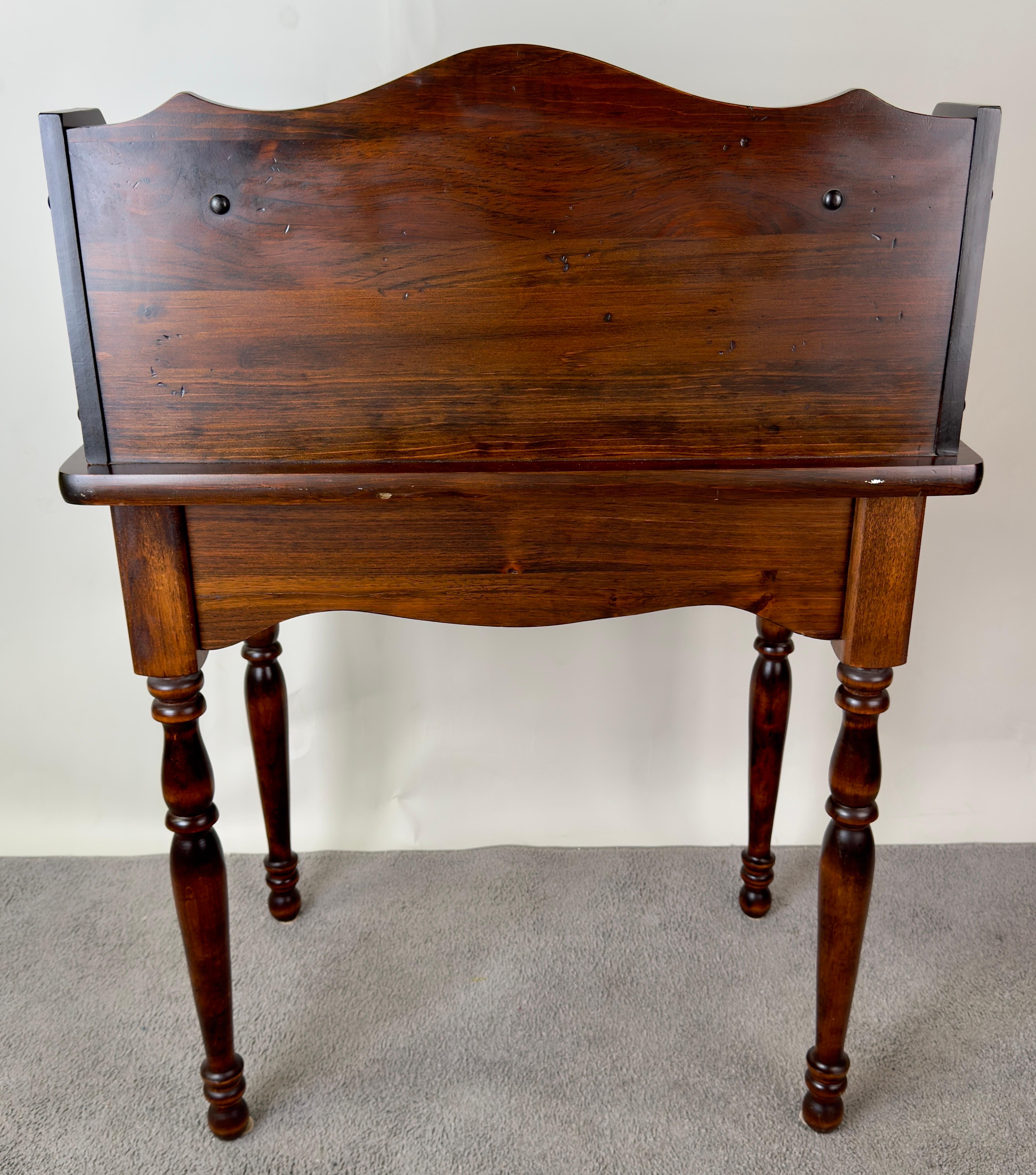 Victorian Style Walnut Roll-Top Desk with Tambour Front 4