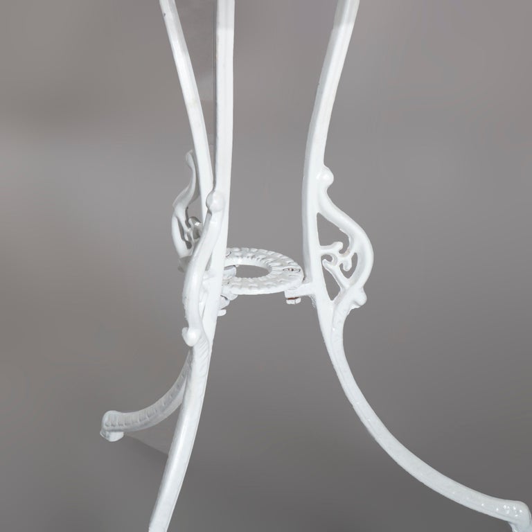 Victorian Style White Cast Metal Garden Side Table, 20th Century at 1stDibs