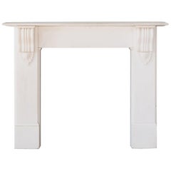 Vintage Victorian Style White Marble Fireplace