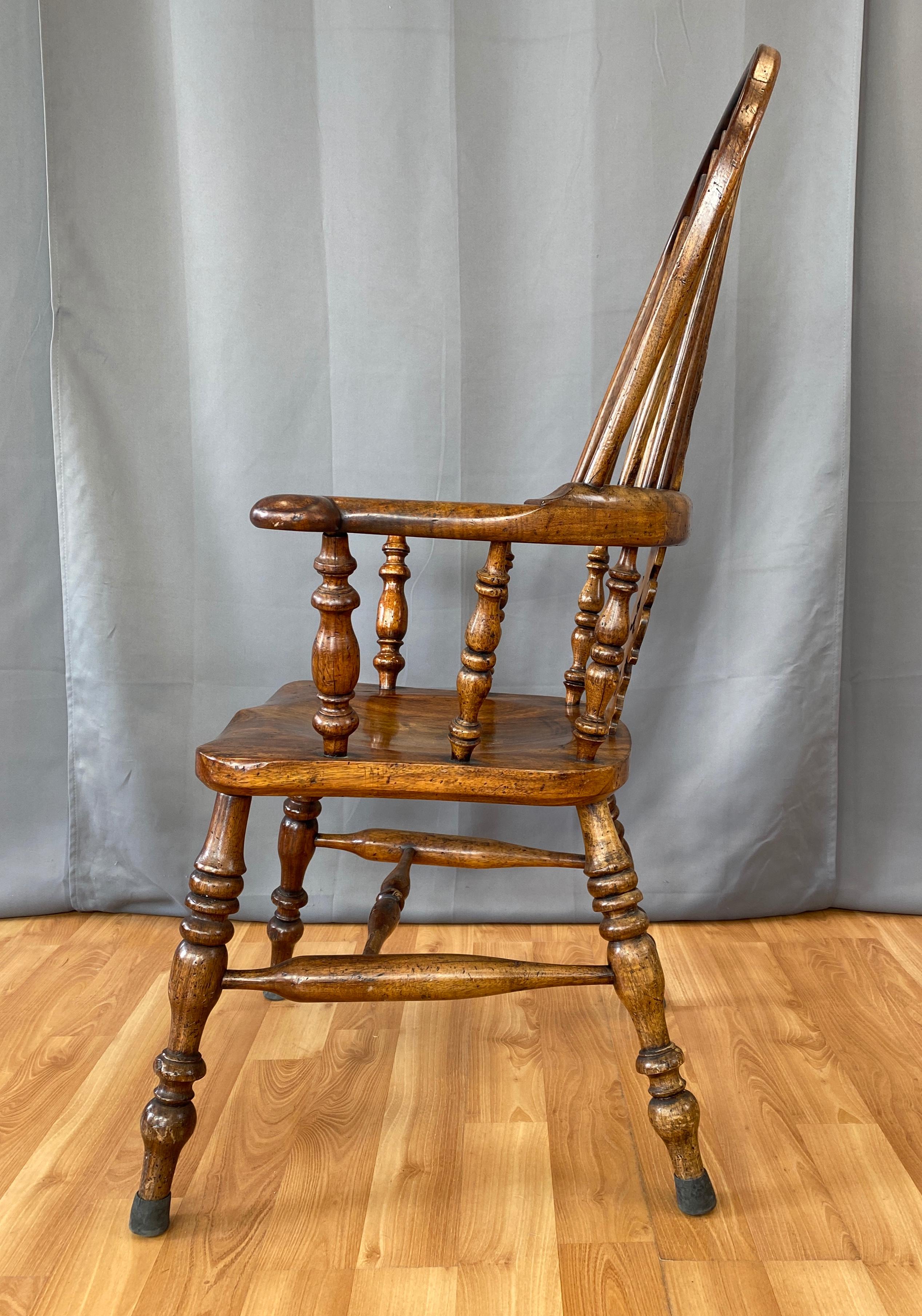 Victorian Style Windsor Hoop Back Broad Arm Chair 3