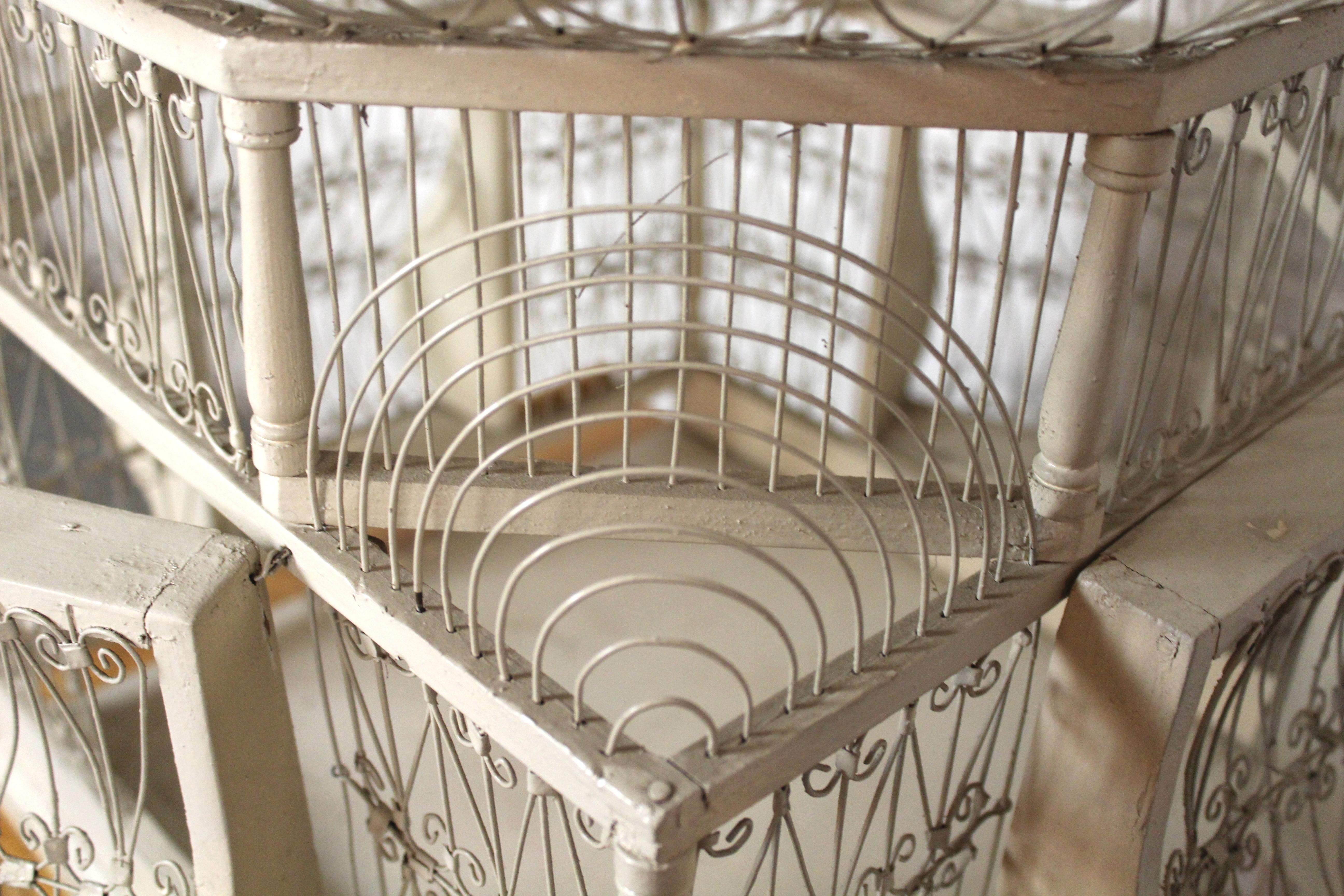 Victorian Style Wire Birdcage For Sale 5