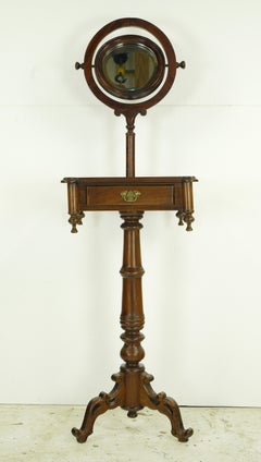 Victorian Style Wood Gentlemens Shaving Stand