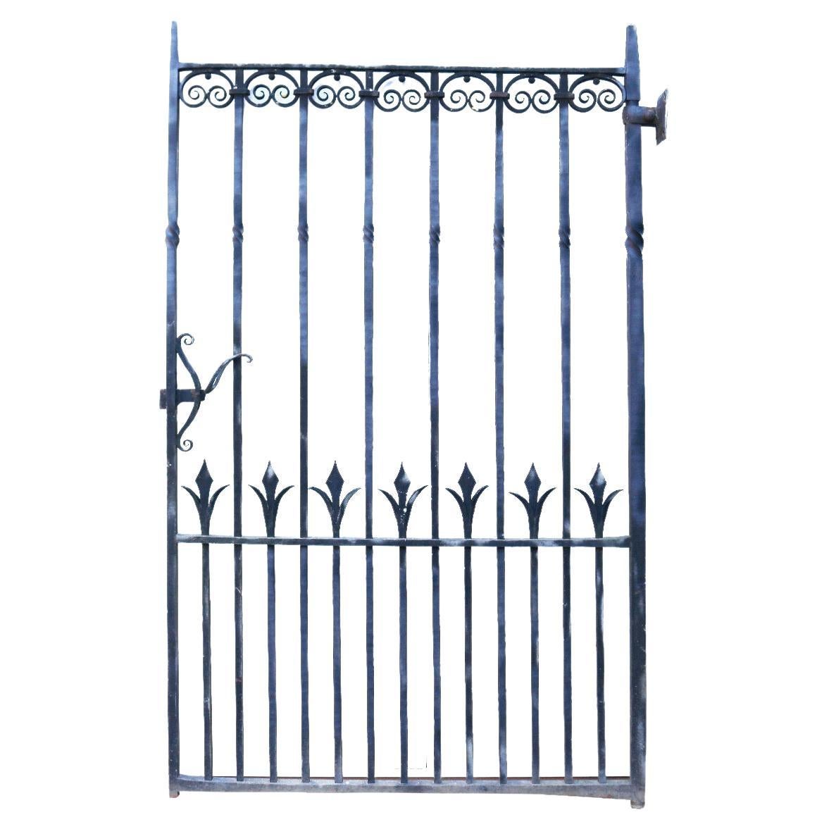 Victorian Style Wrought Iron Gate For Sale