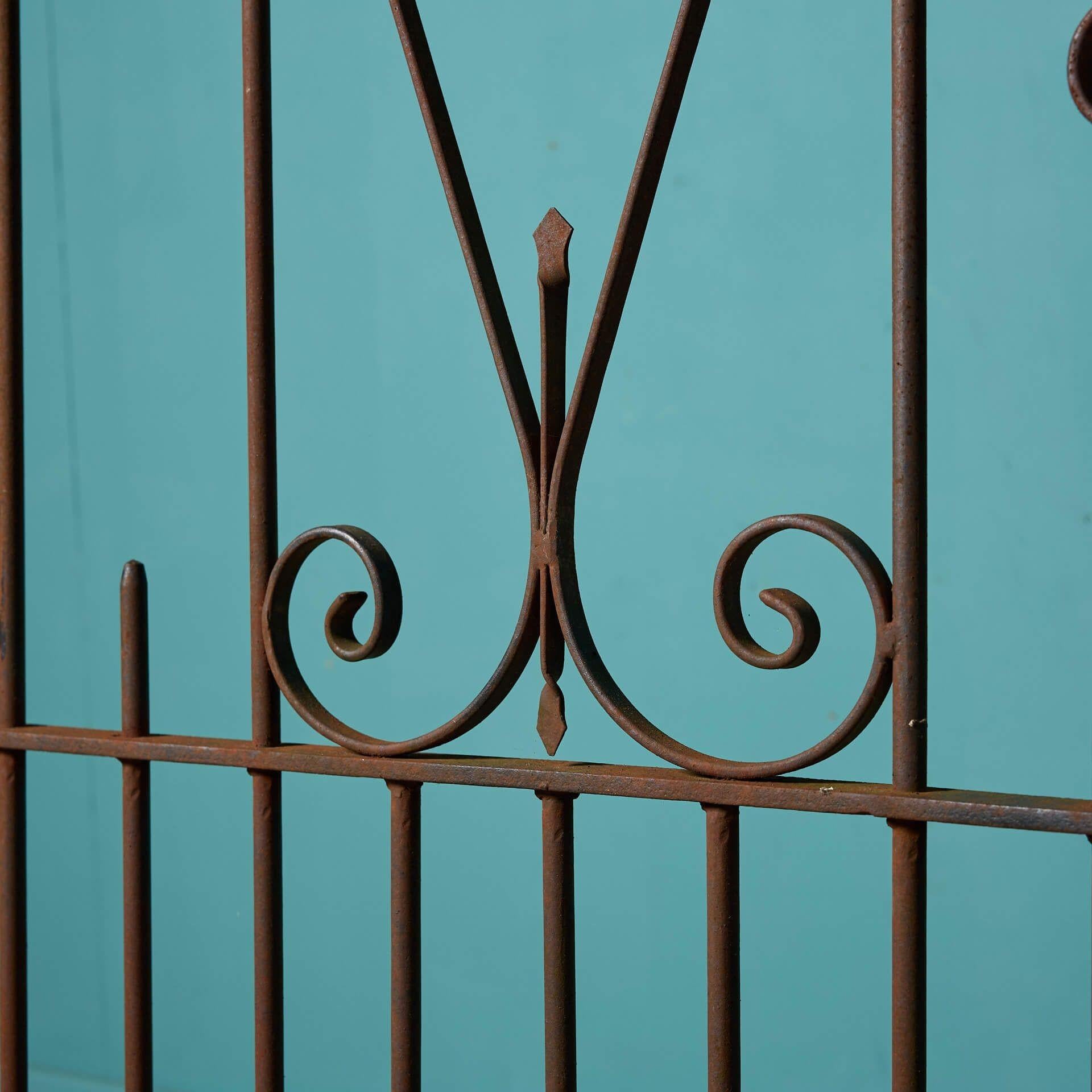 English Victorian Style Wrought Iron Side Gate For Sale
