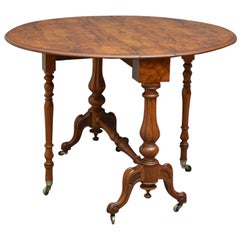 Viktorianischer Sutherland-Tisch aus Nussbaumholz