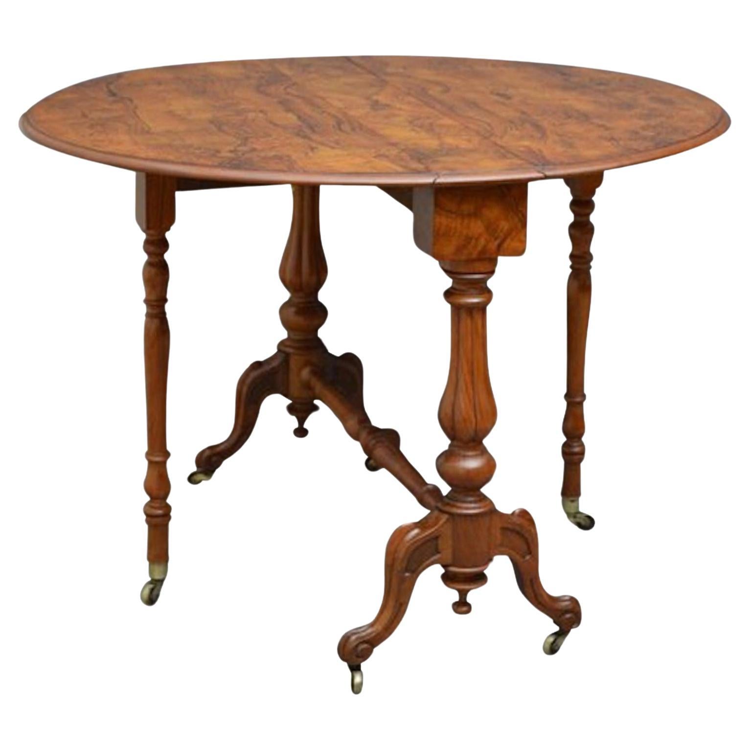 Victorian Sutherland Table in Walnut For Sale